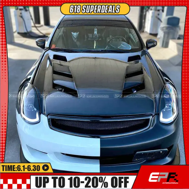 For NISSAN Skyline Coupe 350GT CPV35 hood, AM type hood, Exterior Modification Racing Kit
For NISSAN Skyline Coupe 350GT CPV35 hood, AM type hood, Exterior Modification Racing Kit