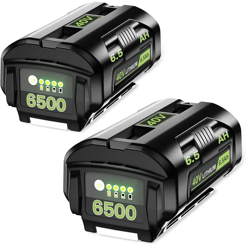 2-Pack 6500mAh High-Capacity Replacement Batteries for 40V Lithium-Ion Power Tools
2-Pack 6500mAh High-Capacity Replacement Batteries for 40V Lithium-Ion Power Tools