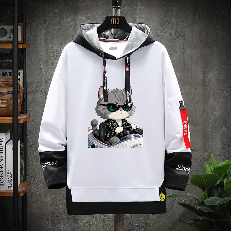 Men's Hoodie Sweatirt Fce Lined Loose Fit Overhead White Base Layer irt Student Trendy Casual Wear Polyester Fabric
Men's Hoodie Sweatirt Fce Lined Loose Fit Overhead White Base Layer irt Student Trendy Casual Wear Polyester Fabric