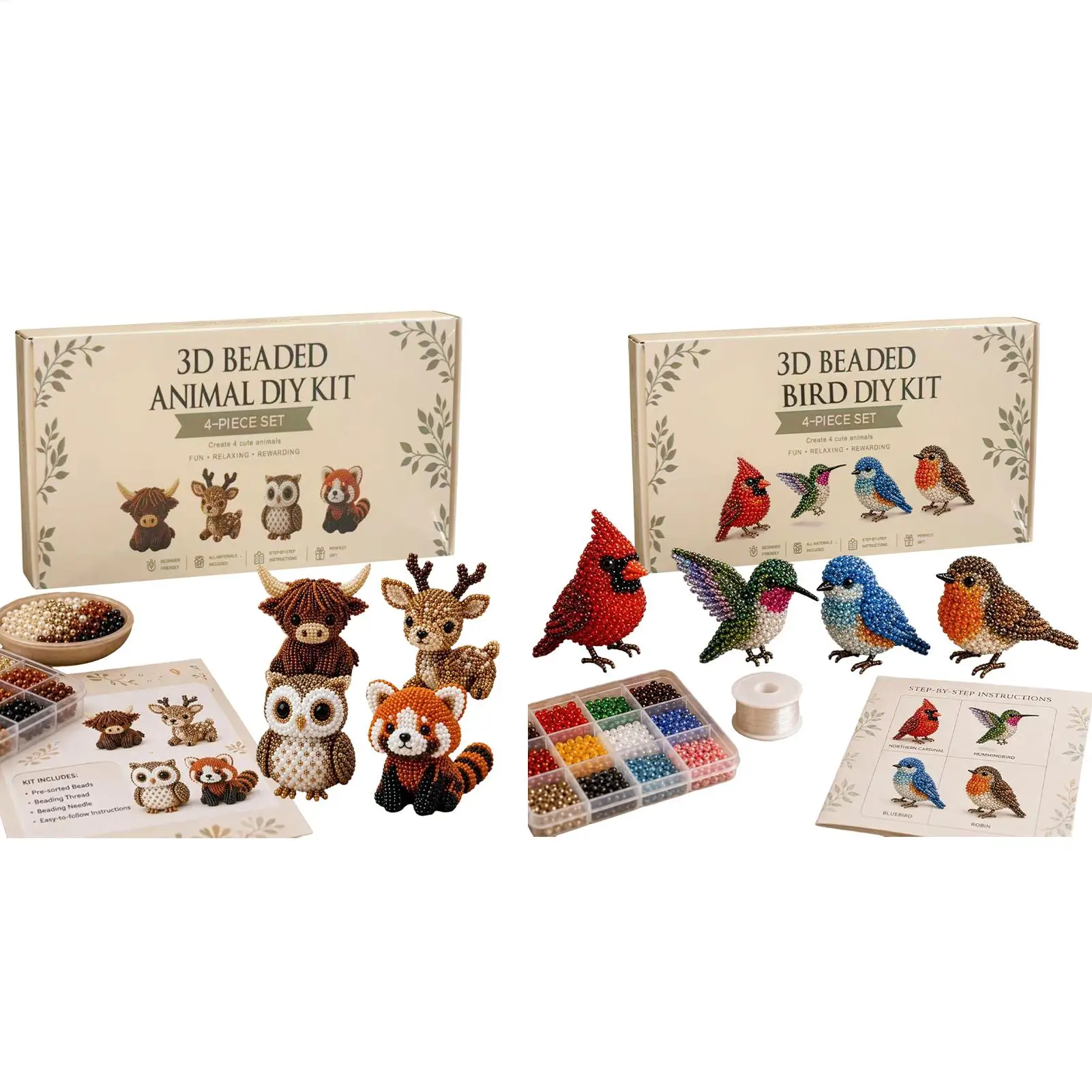 3D Beaded Animal Kit Handmade Beadwork Art Craft Set with Instructions Creative Jewelry Art Craft Kit for Adults Beginners
3D Beaded Animal Kit Handmade Beadwork Art Craft Set with Instructions Creative Jewelry Art Craft Kit for Adults Beginners