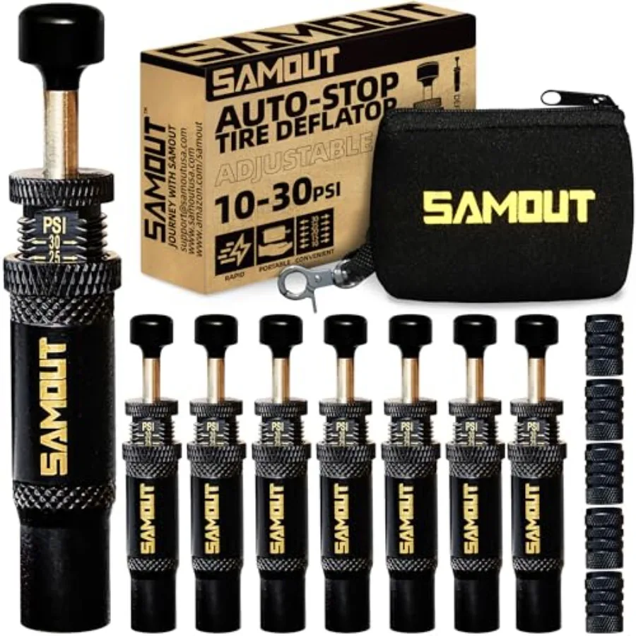 Adjustable Auto-Stop Tire Air Down Kit 10-30 PSI Screw-on Tyre Deflator Tool for Offroad 4x4 Vehicle Accessories 8pcs
Adjustable Auto-Stop Tire Air Down Kit 10-30 PSI Screw-on Tyre Deflator Tool for Offroad 4x4 Vehicle Accessories 8pcs