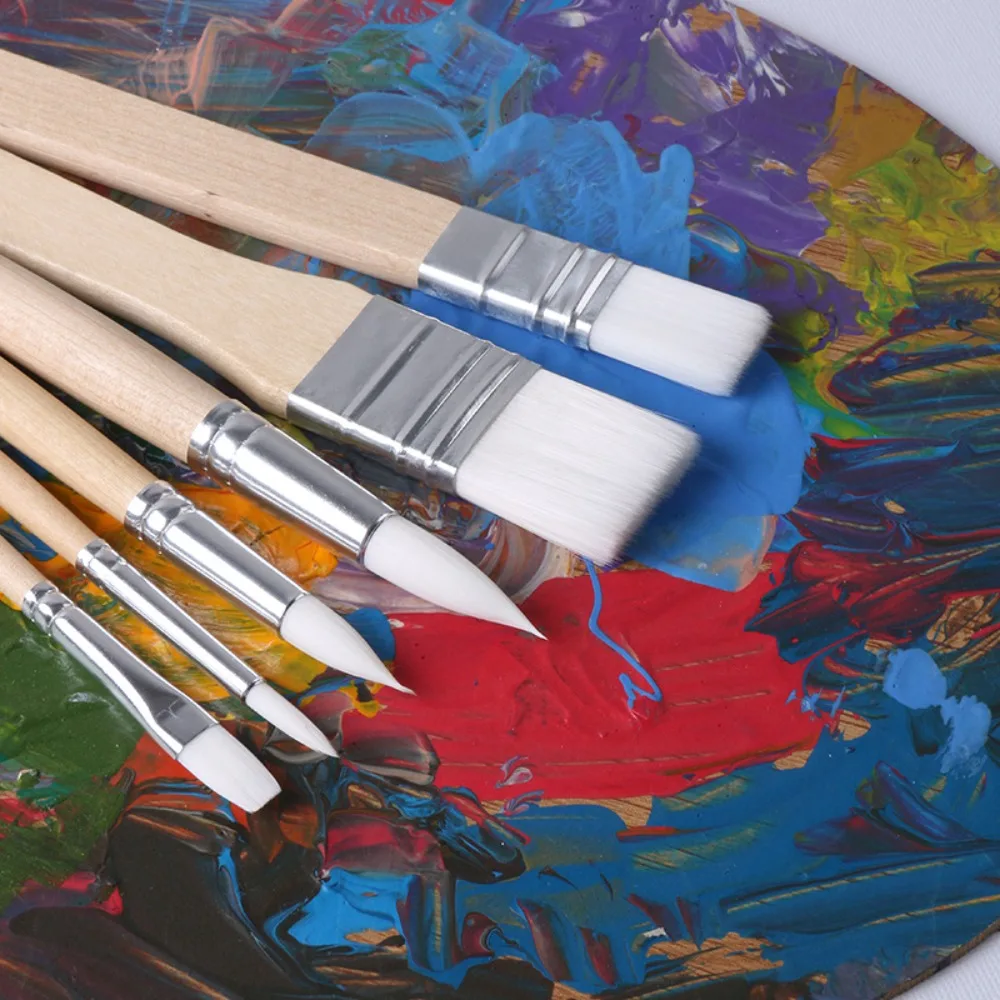 Art Paint 3/6pcs Painting Brush Set Professional Different Shape Watercolor Gouache Oil Brush Set Flat Tip Head Wooden Handle
Art Paint 3/6pcs Painting Brush Set Professional Different Shape Watercolor Gouache Oil Brush Set Flat Tip Head Wooden Handle