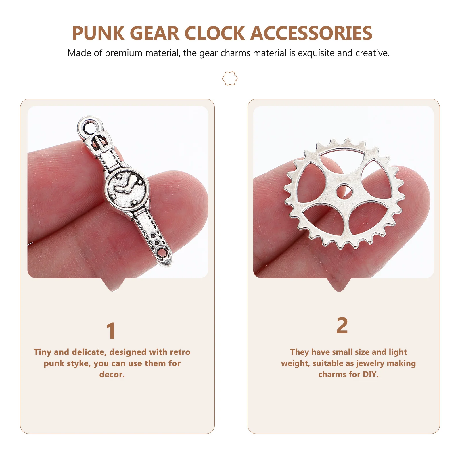 40Pcs Charms Retro Punk Small Watch Dial Decors DIY Craft Jewelry Accessories Steampunk Gears Decorative Punk Charms
40Pcs Charms Retro Punk Small Watch Dial Decors DIY Craft Jewelry Accessories Steampunk Gears Decorative Punk Charms