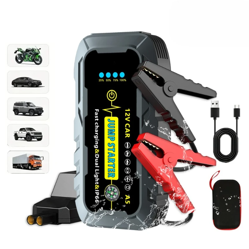 Waterproof Car Emergency Start Power Supply 12V Large Capacity Cars Jump Starter Illuminable Strong Battery Portable Electronics
Waterproof Car Emergency Start Power Supply 12V Large Capacity Cars Jump Starter Illuminable Strong Battery Portable Electronics