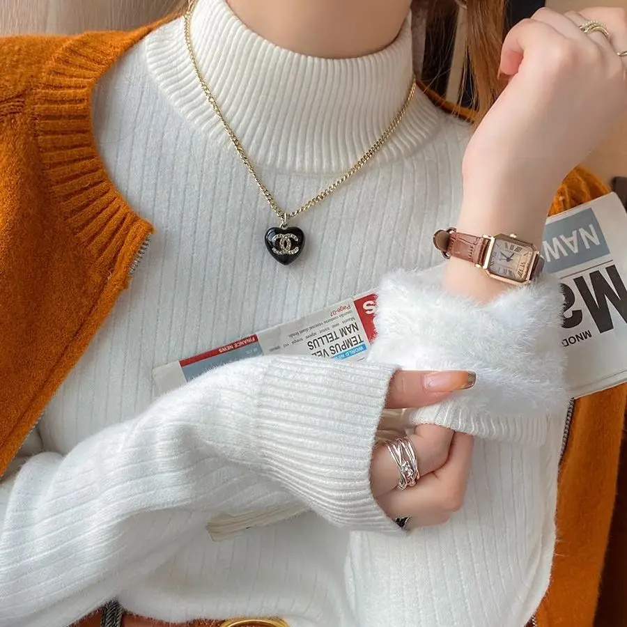 Undercoat sweater for women autumn winter thickened plush 2025 interior half high neck knitted high-end slim fit top Pullovers
Undercoat sweater for women autumn winter thickened plush 2025 interior half high neck knitted high-end slim fit top Pullovers
