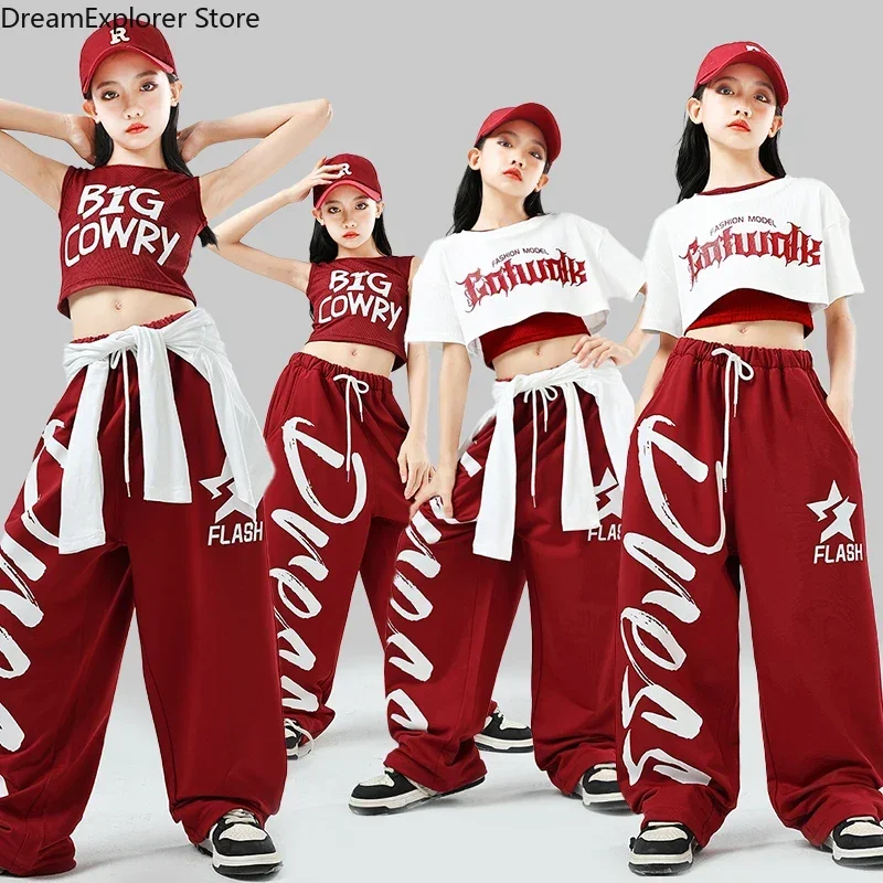 Girls Hip Hop Crop Top Letters Jogger Sweat Pants Children K-pop Summer Girl Group Clothes Sets Kids Streetwear Jazz Costumes
Girls Hip Hop Crop Top Letters Jogger Sweat Pants Children K-pop Summer Girl Group Clothes Sets Kids Streetwear Jazz Costumes