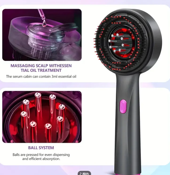 Портативная щетка для массажа кожи головы, электрический водонепроницаемый массажер для ухода за волосами, используемый для расслабления кожи головы. 
Портативная щетка для массажа кожи головы, электрический водонепроницаемый массажер для ухода за волосами, используемый для расслабления кожи головы.
