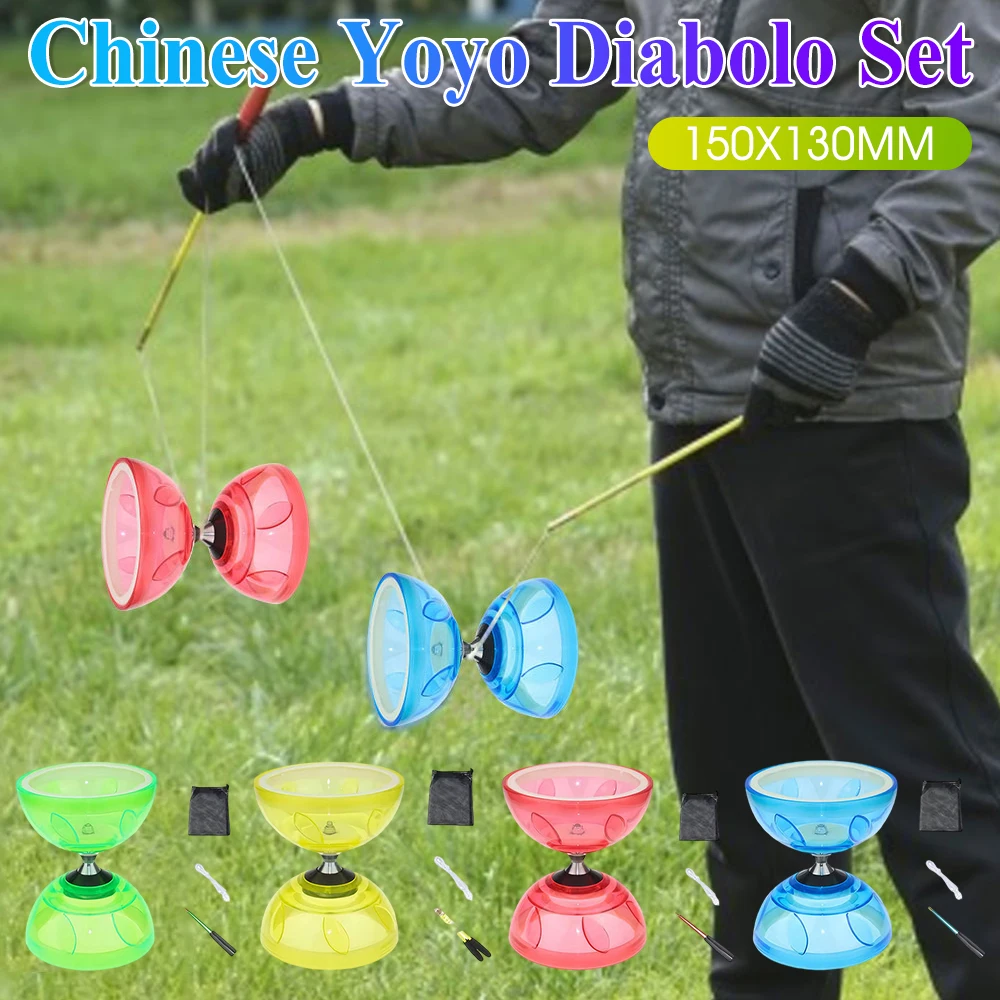 Китайский набор Yoyo Diabolo с 2 палочками Diabolo с тройным подшипником Diabolo, портативный набор Diabolo, гаджет Yoyo для жонглирования для детей и взрослых
Китайский набор Yoyo Diabolo с 2 палочками Diabolo с тройным подшипником Diabolo, портативный набор Diabolo, гаджет Yoyo для жонглирования для детей и взрослых