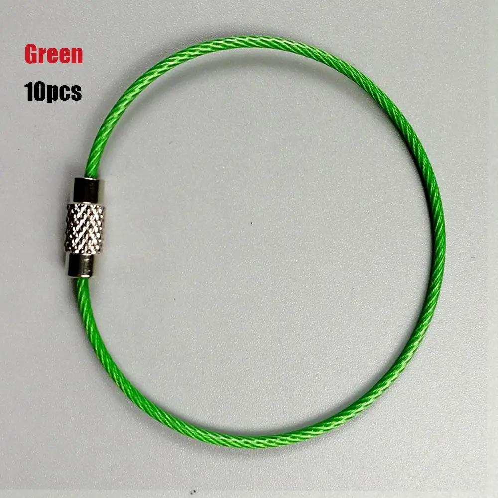 5/10Pcs Colorful Cable Rope Screw Locking Keys Chain Key Holder EDC Keychain Stainless Steel Carabiner Wire Keyrings
5/10Pcs Colorful Cable Rope Screw Locking Keys Chain Key Holder EDC Keychain Stainless Steel Carabiner Wire Keyrings