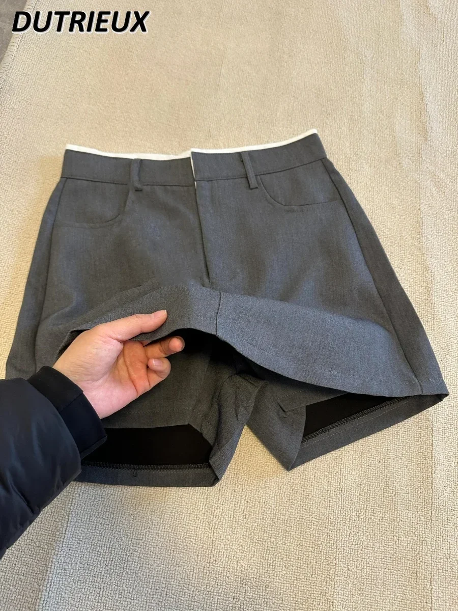 Gray Suit Short Pants Women's Summer High Waist Thin Fashionable Versatile A-line Skirts Korean Version Slim Fit Booty Shorts
Gray Suit Short Pants Women's Summer High Waist Thin Fashionable Versatile A-line Skirts Korean Version Slim Fit Booty Shorts