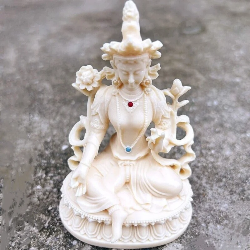 Tagua Nut Green Tara Buddha Statue Feng Shui Tibetan Buddhism Home Decorations
Tagua Nut Green Tara Buddha Statue Feng Shui Tibetan Buddhism Home Decorations