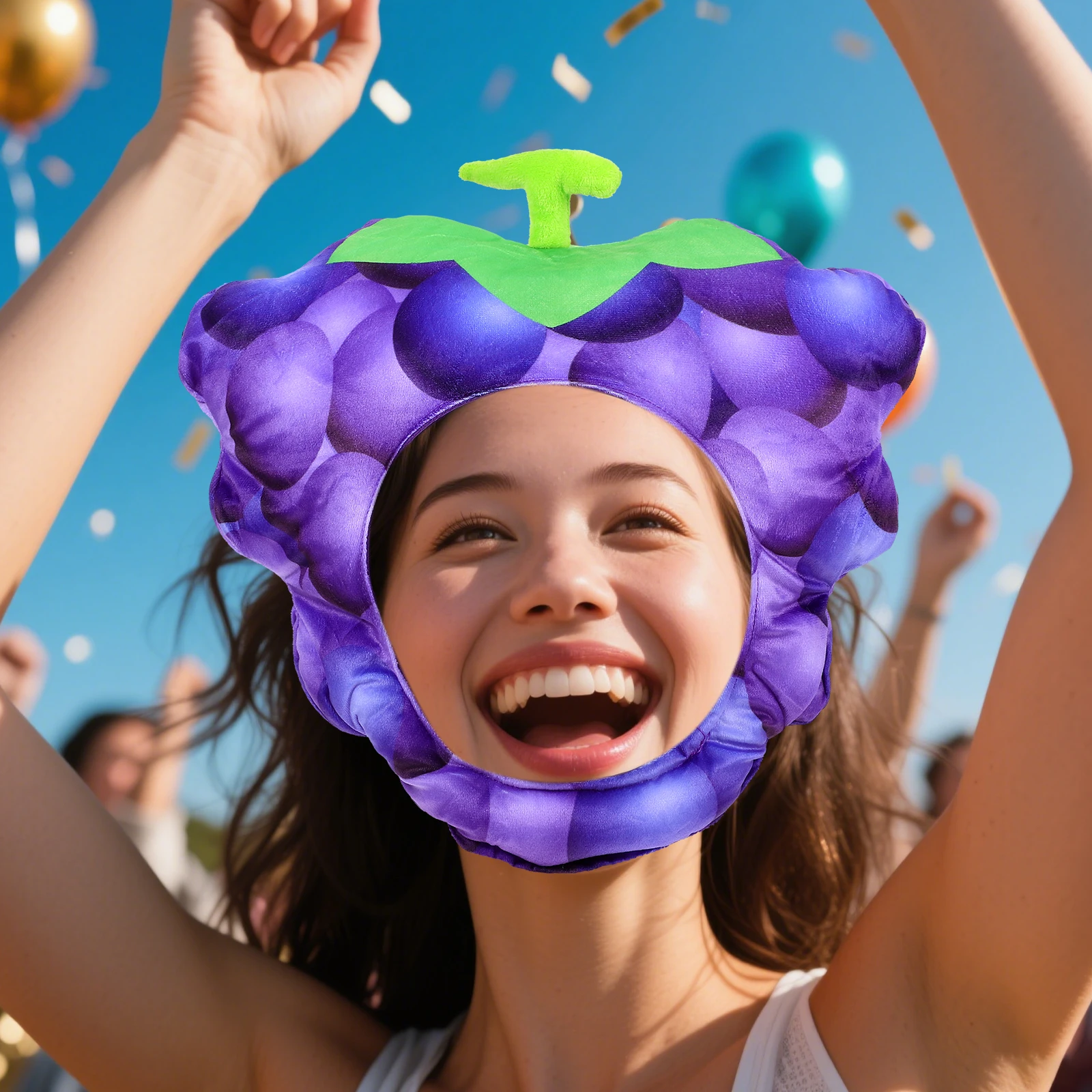 Grape Head Funny Costume Party Costume Hat for Adults Purple Party Carnival Grape Hat Novelty
Grape Head Funny Costume Party Costume Hat for Adults Purple Party Carnival Grape Hat Novelty