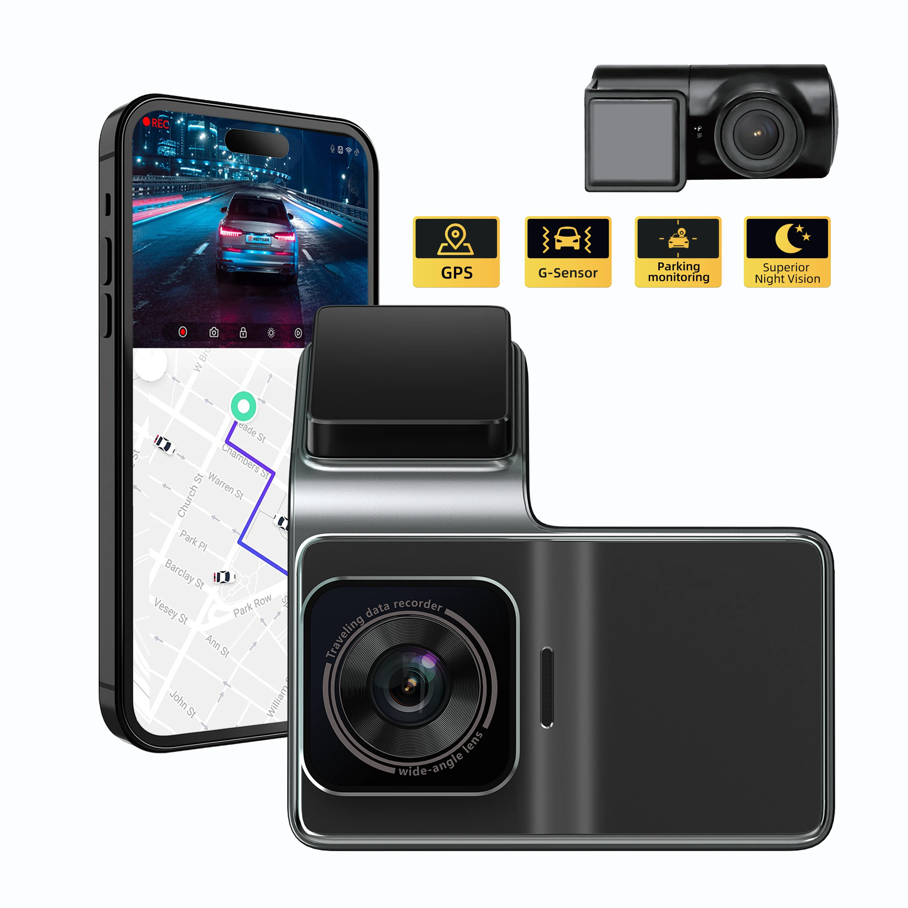 Touch version Dashboard Cam Front and rear 4k dual-lens 3-inch IPS LCD with touch panel 2k + 1080P
Touch version Dashboard Cam Front and rear 4k dual-lens 3-inch IPS LCD with touch panel 2k + 1080P