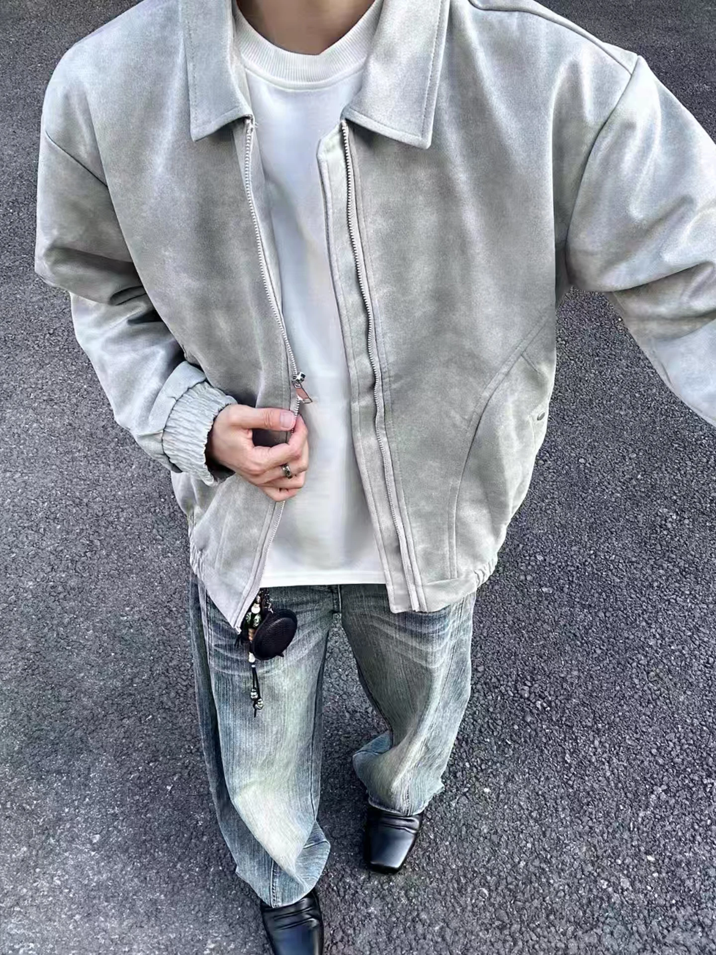 American Sle Suede Flight Jaet Men's Loose Fit Windproof Workwear Motorcycle Coat Casual Loose Sve Regular Length
American Sle Suede Flight Jaet Men's Loose Fit Windproof Workwear Motorcycle Coat Casual Loose Sve Regular Length