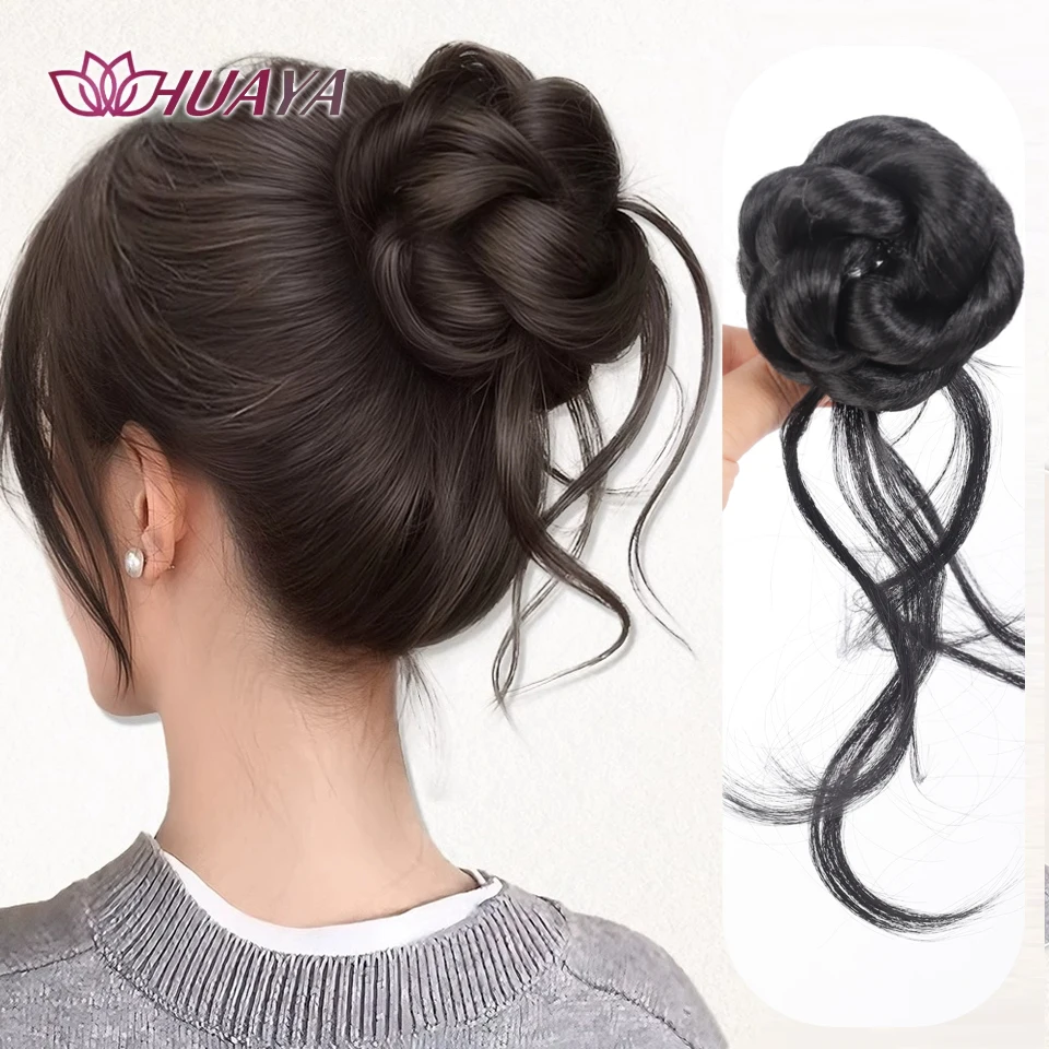 Synthetic Chignon Messy Bun Claw Clip in Hair Piece Wavy Curly Hair Bun Ponytail Extensions Scrunchie Hairpieces for Women
Synthetic Chignon Messy Bun Claw Clip in Hair Piece Wavy Curly Hair Bun Ponytail Extensions Scrunchie Hairpieces for Women
