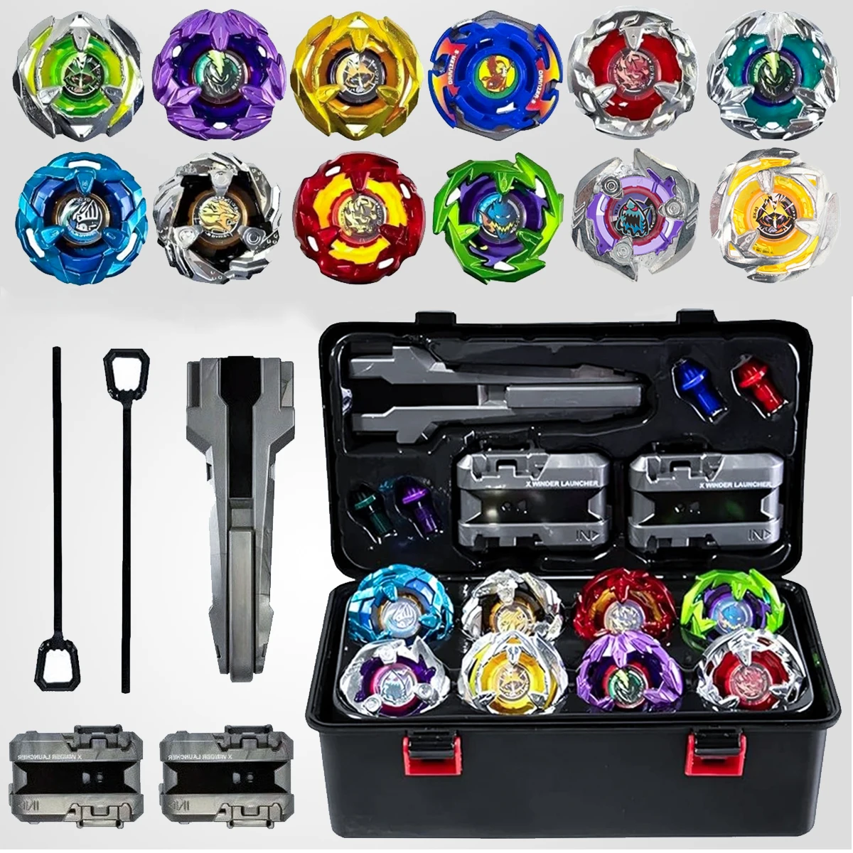 Battle SpinningTop Set With 12 Colorful Tops, Launchers And Accessories, Battle Game Collection Birthday Gift
Battle SpinningTop Set With 12 Colorful Tops, Launchers And Accessories, Battle Game Collection Birthday Gift