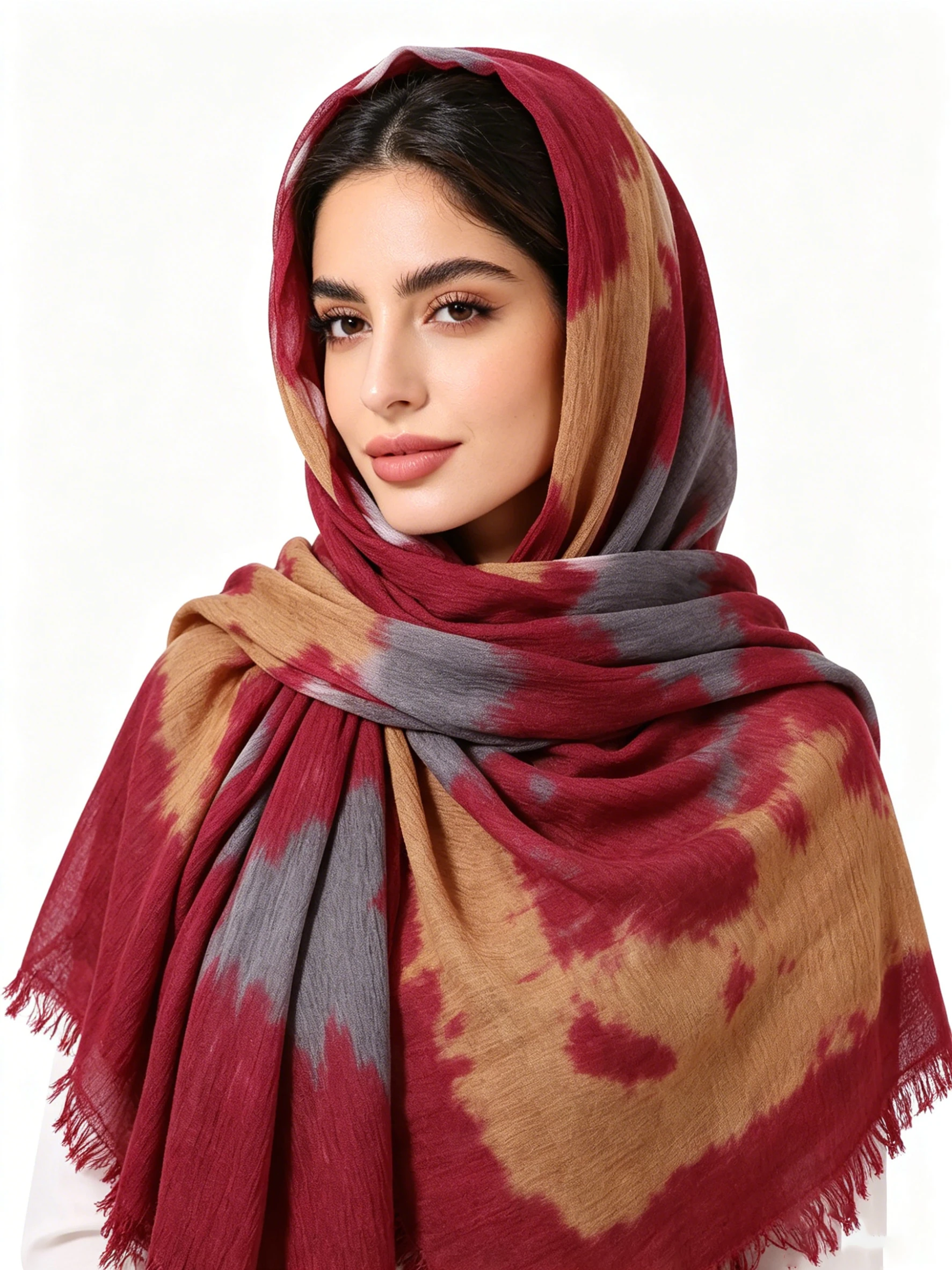Trendy Boho Tie Dye Hijab Scarf Lightweight Crinkle Fabric Hijab for Daily Muslim Women Cotton Blend Hijab Shawl
Trendy Boho Tie Dye Hijab Scarf Lightweight Crinkle Fabric Hijab for Daily Muslim Women Cotton Blend Hijab Shawl