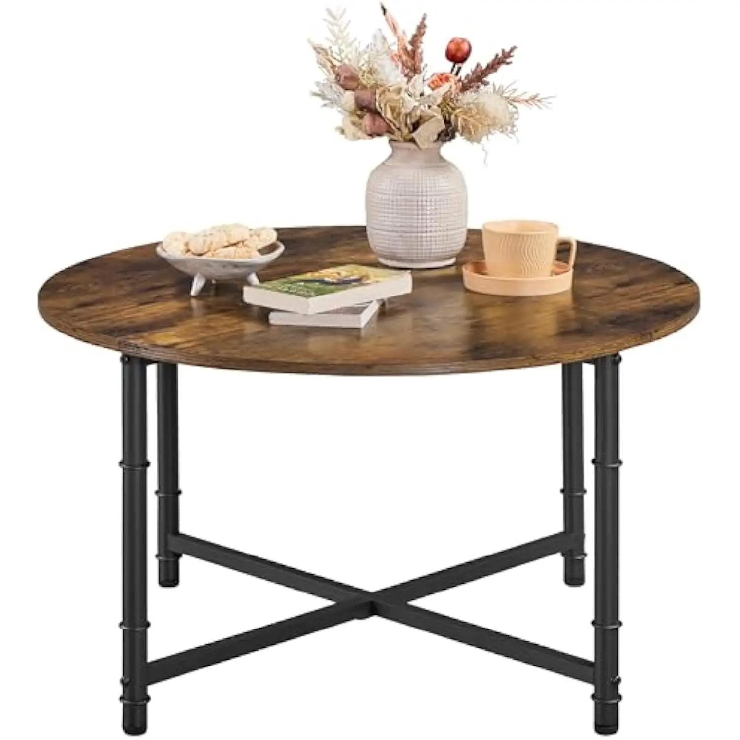 Round Coffee Table, Small Coffee Table with Sturdy Metal Legs for Living Room, Rustic Wood Circle/Easy to Assemble, 31.5 x 17.
Round Coffee Table, Small Coffee Table with Sturdy Metal Legs for Living Room, Rustic Wood Circle/Easy to Assemble, 31.5 x 17.