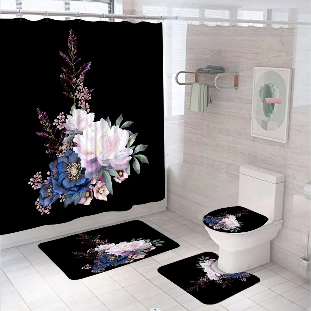 Flowers Plant Shower Curtain Sets Bathroom Decor Screen Watercolor Leaves Blue Pink Floral Carpet Rug Bath Mat Toilet Seat Cover
Flowers Plant Shower Curtain Sets Bathroom Decor Screen Watercolor Leaves Blue Pink Floral Carpet Rug Bath Mat Toilet Seat Cover