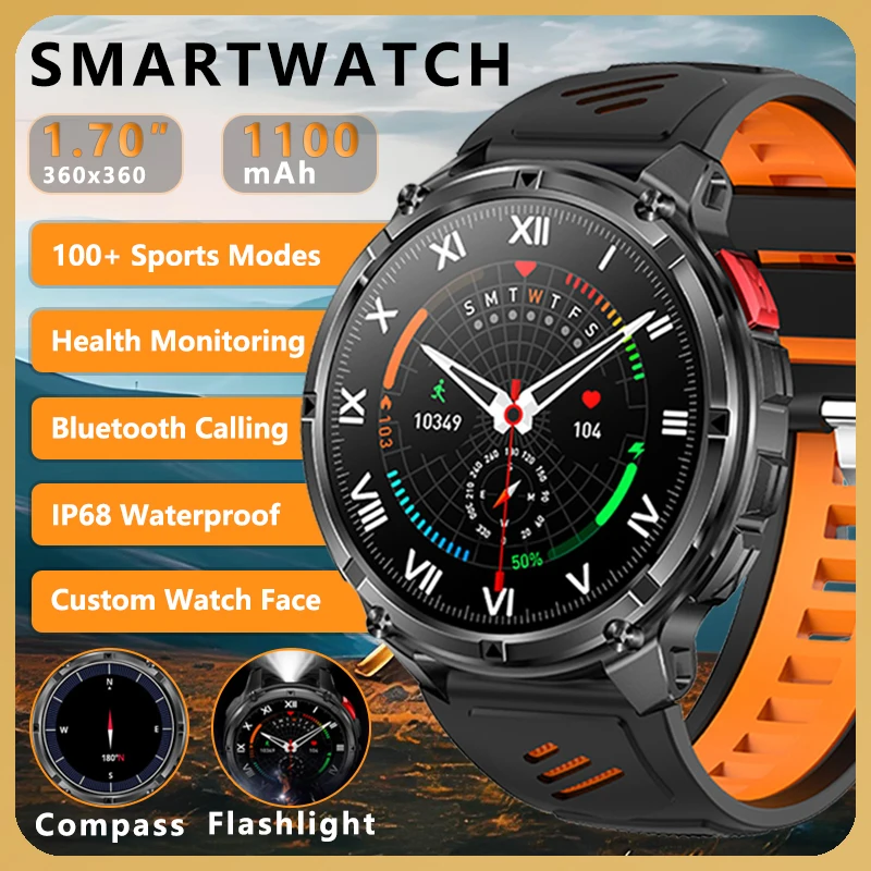 1,7 ′′ Смарт-часы со встроенным аккумулятором емкостью 1100 мАч, фонарик, компас, поддержка IP68, водонепроницаемые, для здоровья, фитнеса, Bluetooth, умные часы с вызовом
1,7 ′′ Смарт-часы со встроенным аккумулятором емкостью 1100 мАч, фонарик, компас, поддержка IP68, водонепроницаемые, для здоровья, фитнеса, Bluetooth, умные часы с вызовом