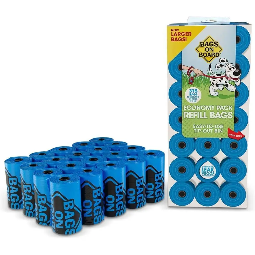 Durable Leak-Proof Dog Waste Bags, 9x14 Inches, 315 Pack in Blue
Durable Leak-Proof Dog Waste Bags, 9x14 Inches, 315 Pack in Blue