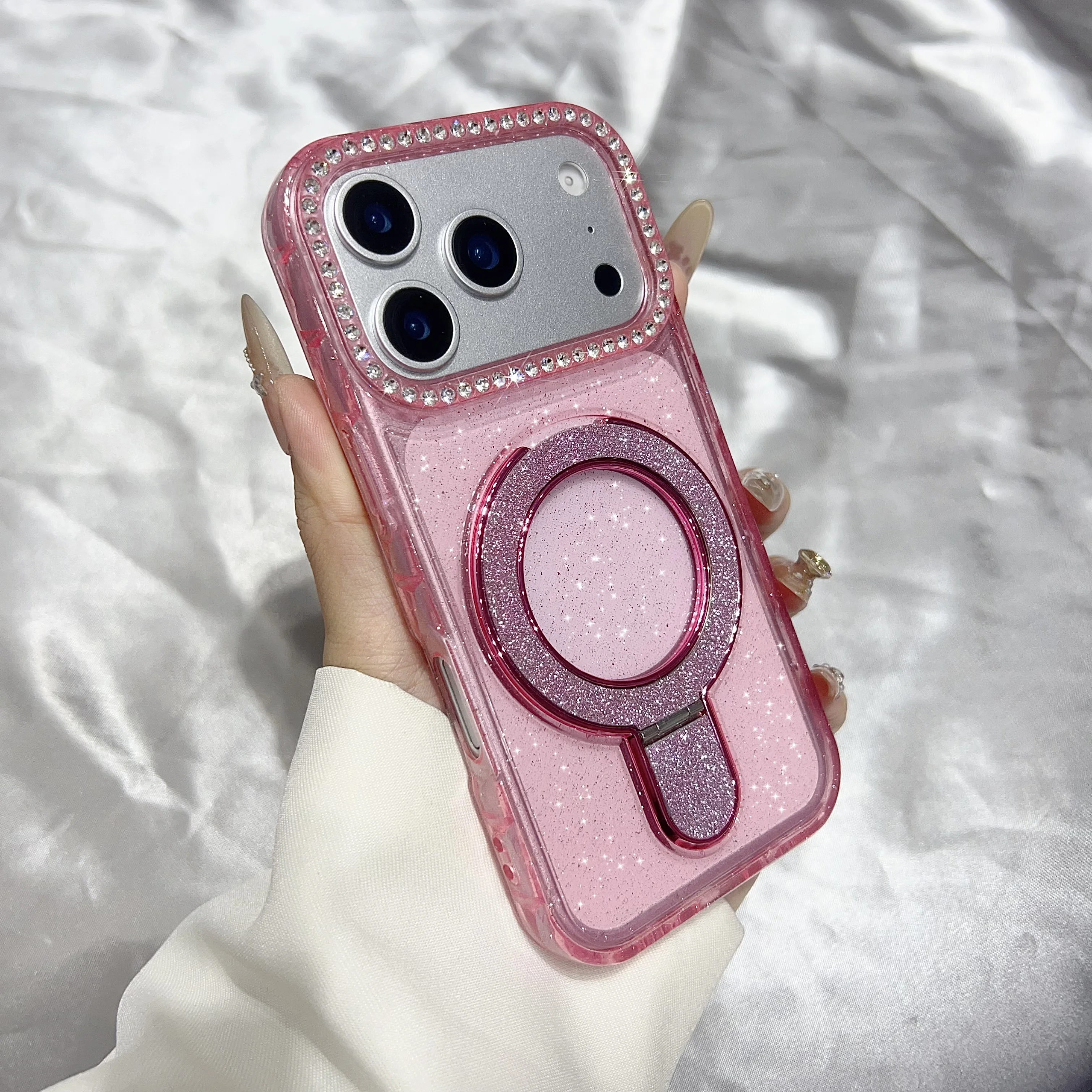 High-quality glitter rhinestone protective case for iPhone 17/17 Pro/17 Pro Max, with ring holder and drop protection
High-quality glitter rhinestone protective case for iPhone 17/17 Pro/17 Pro Max, with ring holder and drop protection