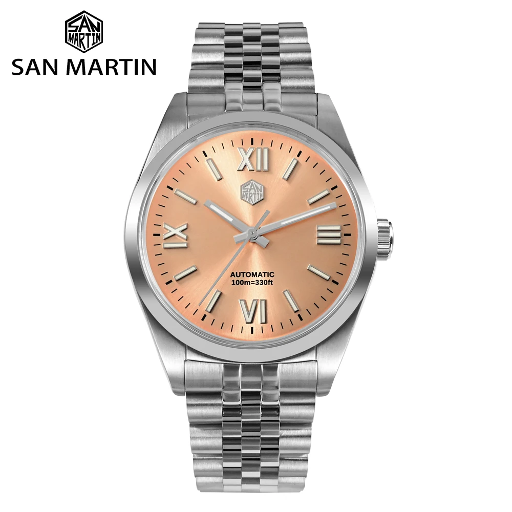 San Martin 38.5mm YN55 Automatic Mechanical Watch Men Wristwatch Luxury Waterproof 10ATM Vintage Business Classic Satti SN0050-2
San Martin 38.5mm YN55 Automatic Mechanical Watch Men Wristwatch Luxury Waterproof 10ATM Vintage Business Classic Satti SN0050-2