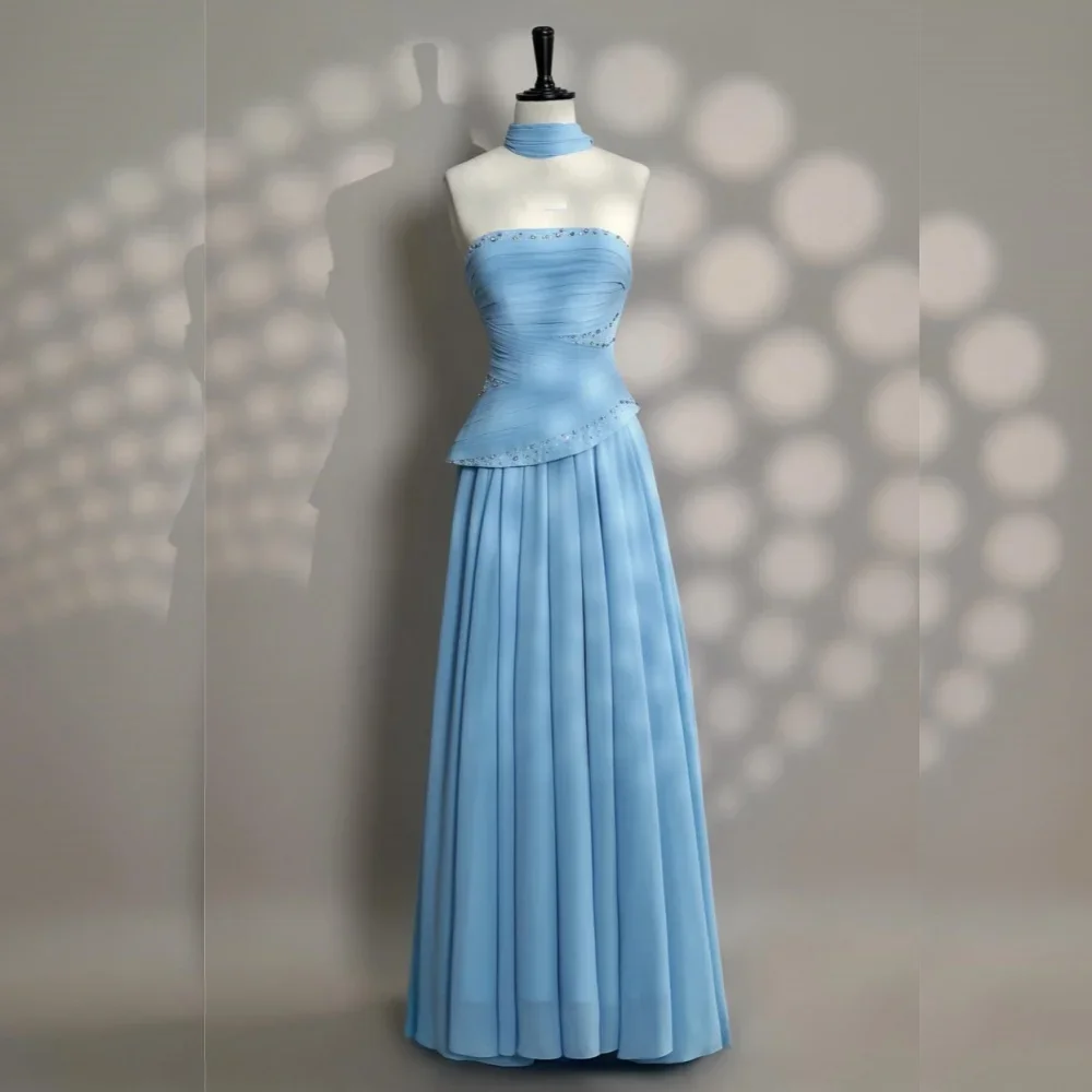 Sexy Chiffon Pleat A-line Strapless Midi Dresses Evening Dresses Classic Exquisite Modern Style Pastrol Unisex Chinese Style
Sexy Chiffon Pleat A-line Strapless Midi Dresses Evening Dresses Classic Exquisite Modern Style Pastrol Unisex Chinese Style