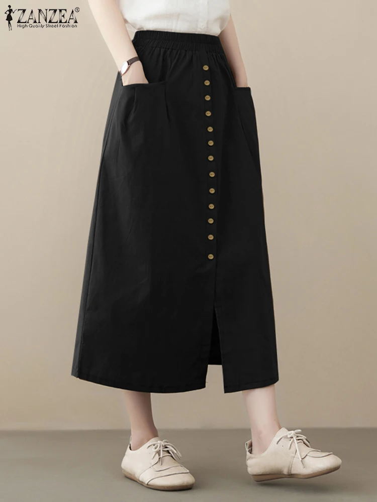 ZANZEA Women Vintage Solid Skirt Elastic Waist Loose Sundress Oversize Vestidos Faldas Saia Party Jupe Autumn Maxi Long Skirts
ZANZEA Women Vintage Solid Skirt Elastic Waist Loose Sundress Oversize Vestidos Faldas Saia Party Jupe Autumn Maxi Long Skirts