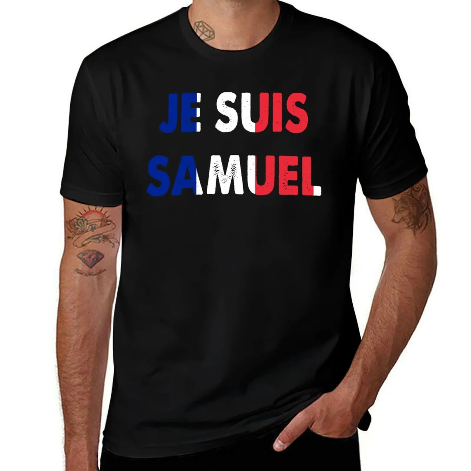 JE SUIS SAMUEL FRENCH FLAG T-Shirt Soft Anti-Shrink Cotton Tee
JE SUIS SAMUEL FRENCH FLAG T-Shirt Soft Anti-Shrink Cotton Tee