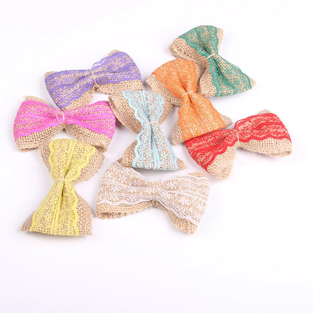 6pcs Decorative Jute Bowknot Vintage Lace Linen Bow Christmas Club Home naments Burlap Bow Lightweight DIY Projects Camping
6pcs Decorative Jute Bowknot Vintage Lace Linen Bow Christmas Club Home naments Burlap Bow Lightweight DIY Projects Camping