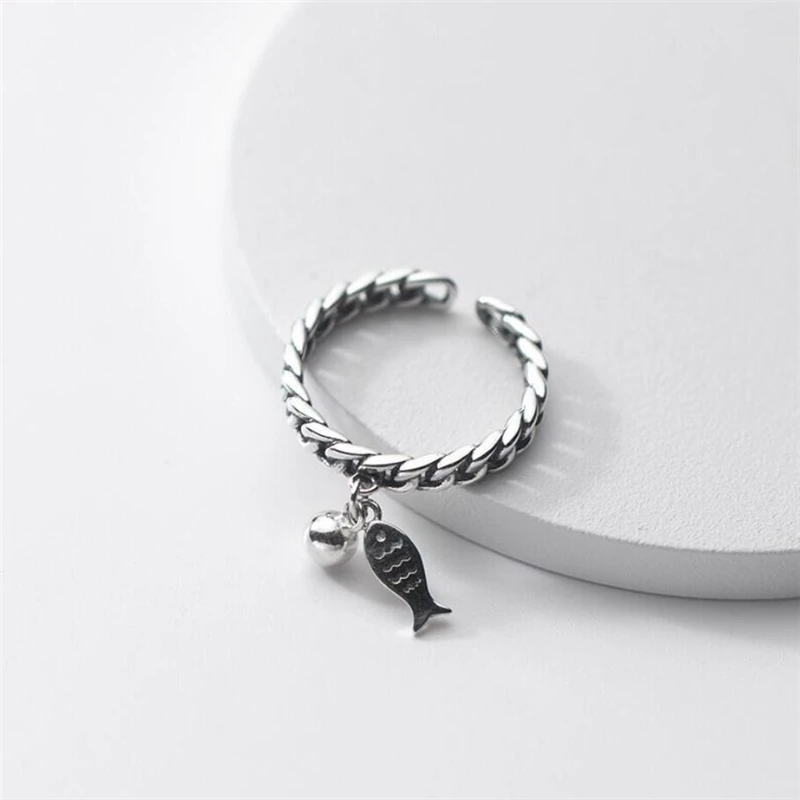 Sole Memory Cute Retro Bell Fish 925 Sterling Silver Female Resizable Opening Rings RI983
Sole Memory Cute Retro Bell Fish 925 Sterling Silver Female Resizable Opening Rings RI983