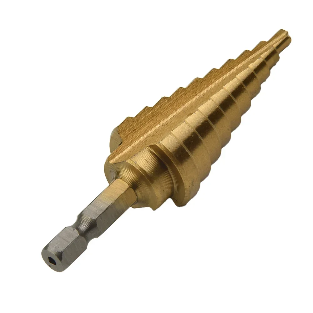 Hex Coated Step Cone Drill Bit Hole Metal Wood Cutter 4-22mm HSS Tool Deburring Chamfering Elliptic Hole Enlargement
Hex Coated Step Cone Drill Bit Hole Metal Wood Cutter 4-22mm HSS Tool Deburring Chamfering Elliptic Hole Enlargement