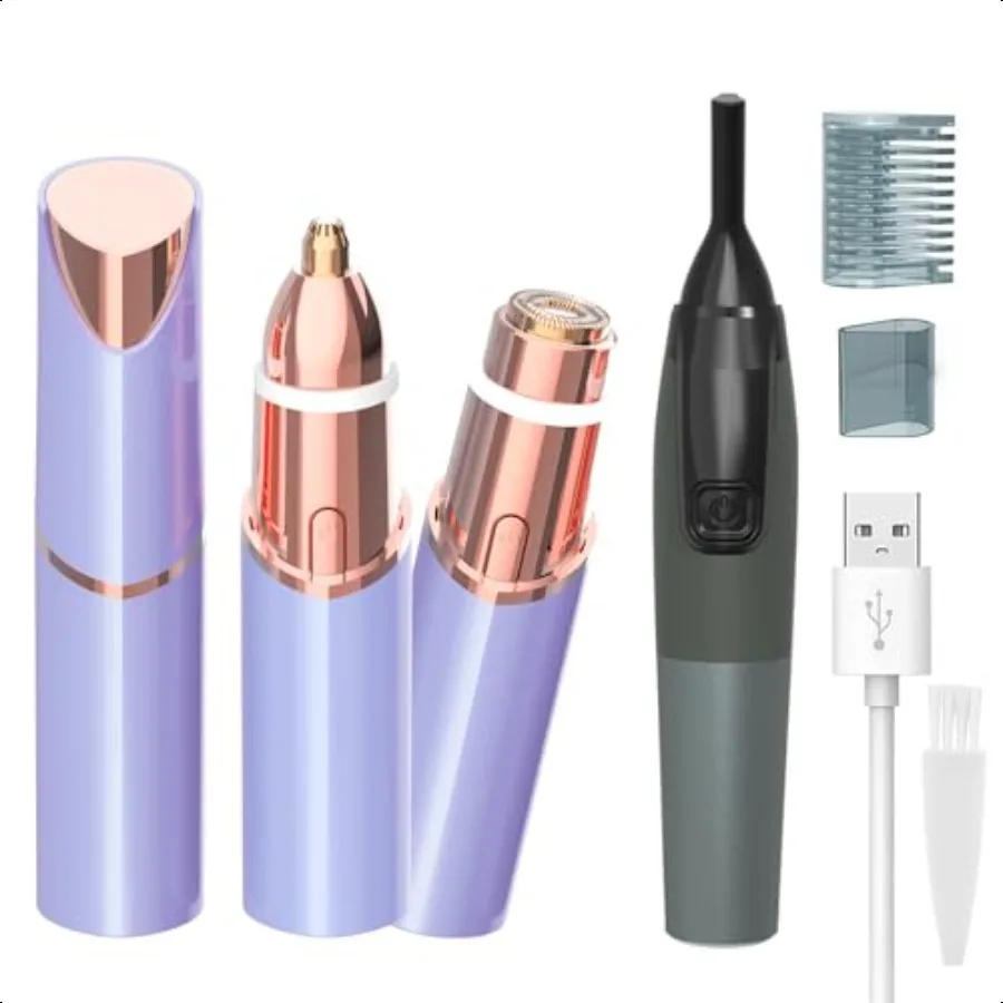 Facial Hair Removal Nose Hair Trimmer 2in1 and Electric Eyebrow Trimmer Portable Facial Hair Remover Painl Face Eye Brow Nose P
Facial Hair Removal Nose Hair Trimmer 2in1 and Electric Eyebrow Trimmer Portable Facial Hair Remover Painl Face Eye Brow Nose P