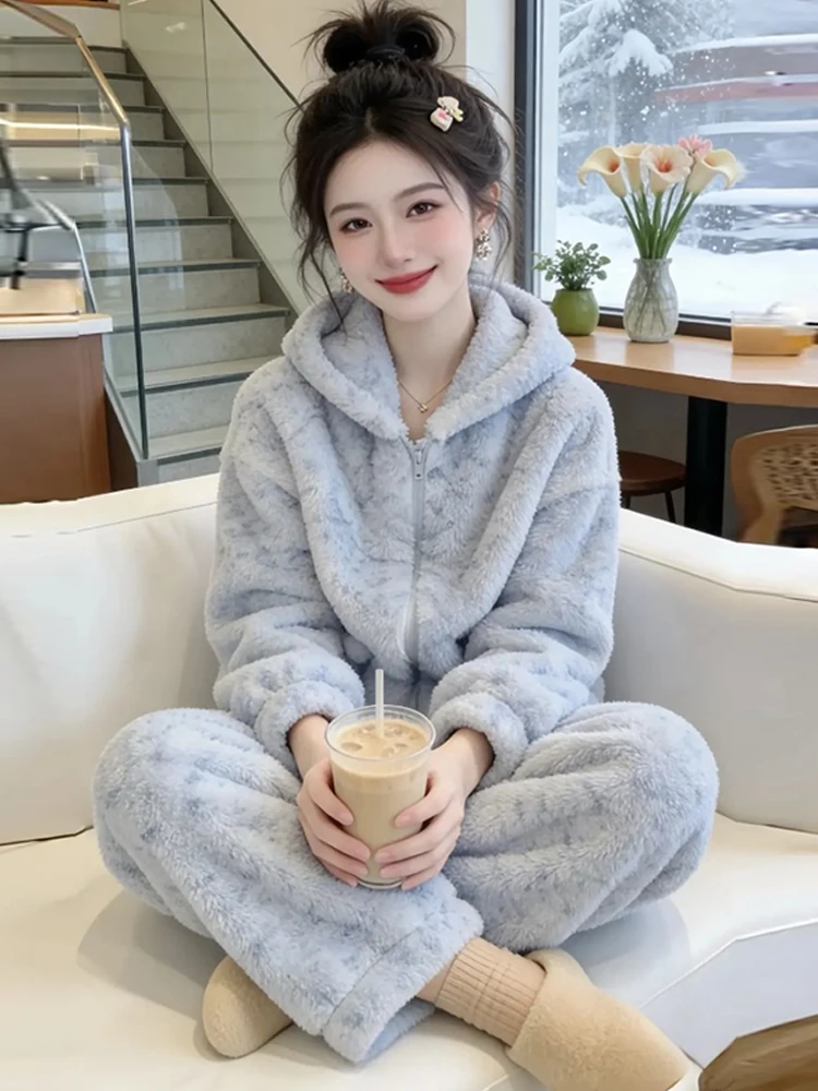Winter Clouds Faionable Casual Women's Set Hooded Jaet Wide Leg Pants Ensemble Small Fraance Sle Warm Thiened Fluffy
Winter Clouds Faionable Casual Women's Set Hooded Jaet Wide Leg Pants Ensemble Small Fraance Sle Warm Thiened Fluffy