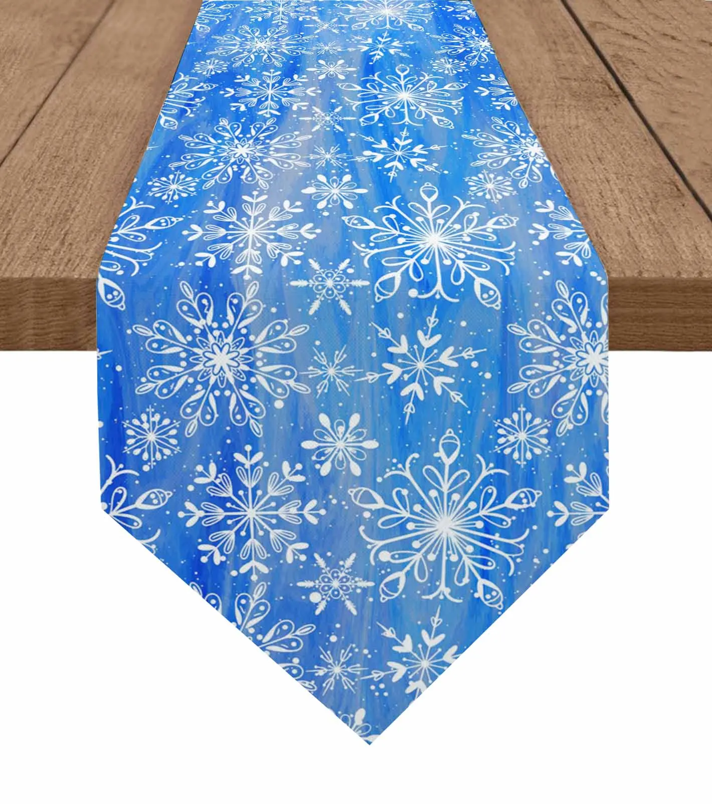 Blue Christmas Snowflake Winter Table Runner Cotton Linen Wedding Table Decor Tablecloth Kitchen Decor Table Cover
Blue Christmas Snowflake Winter Table Runner Cotton Linen Wedding Table Decor Tablecloth Kitchen Decor Table Cover