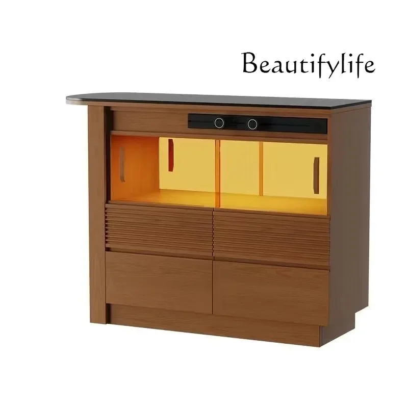 Small apartment bar cabinet Solid wood island rock slab partition Multi-layer Japanese light luxury dining side cabinet
Small apartment bar cabinet Solid wood island rock slab partition Multi-layer Japanese light luxury dining side cabinet