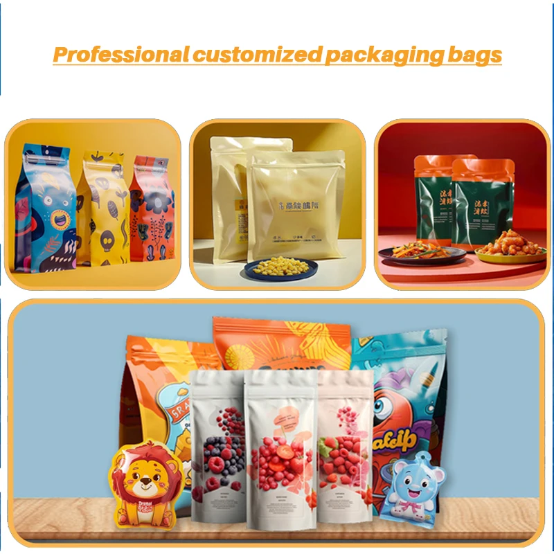 Custom Printing Packaging Bags Food Grade Bag Print Logo, Nuts, coffee Pouch,Gifts, Bread, Potato chips Storage;
Custom Printing Packaging Bags Food Grade Bag Print Logo, Nuts, coffee Pouch,Gifts, Bread, Potato chips Storage;