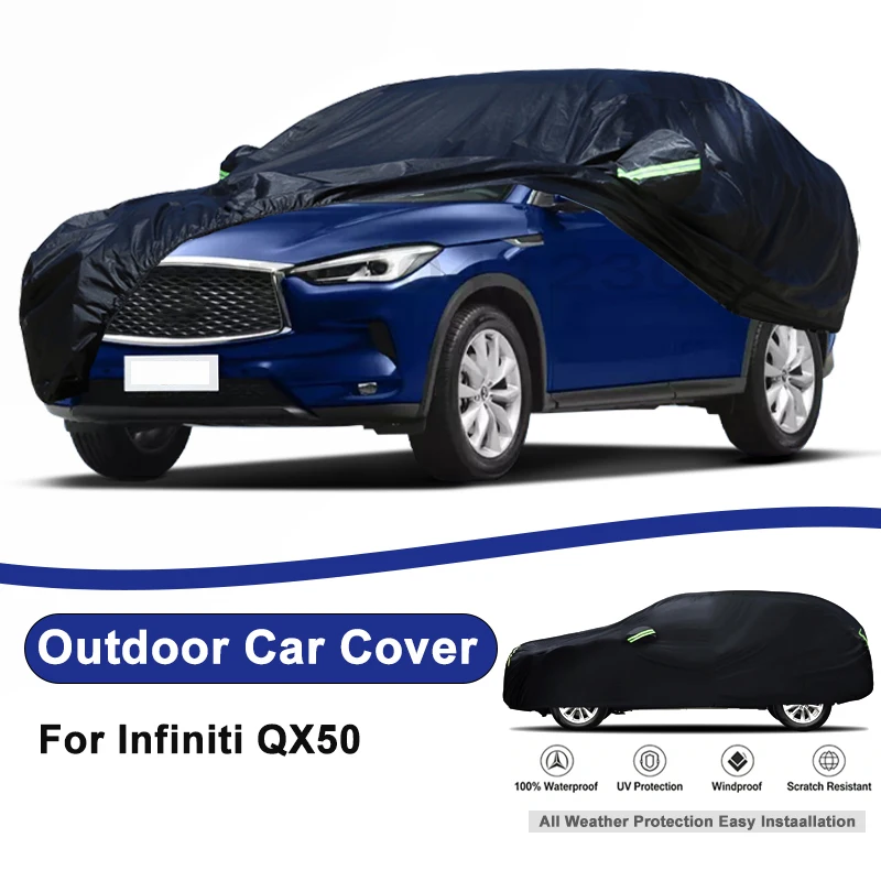 Outdoor Full Car Cover For Infiniti QX50 with Reflective Strips Waterproof Snowproof Dustproof UV Protection Auto Accessories
Outdoor Full Car Cover For Infiniti QX50 with Reflective Strips Waterproof Snowproof Dustproof UV Protection Auto Accessories