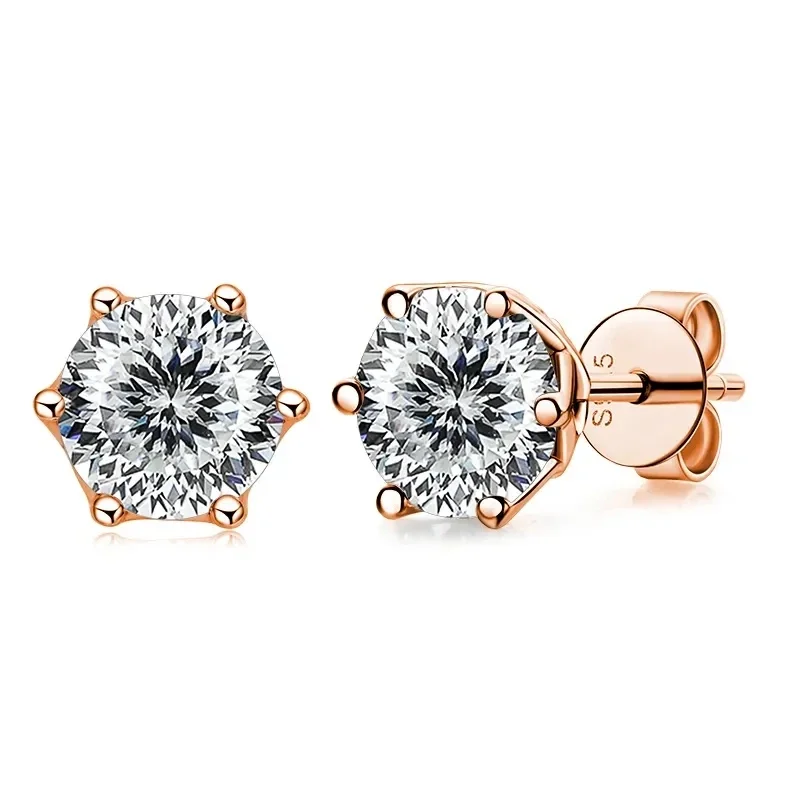 0.5ct-1ct D Color Certified Moissanite Stud Earrings Lab Created Diamond 925 Sterling Silver Gold Plated Wedding Jewelry
0.5ct-1ct D Color Certified Moissanite Stud Earrings Lab Created Diamond 925 Sterling Silver Gold Plated Wedding Jewelry