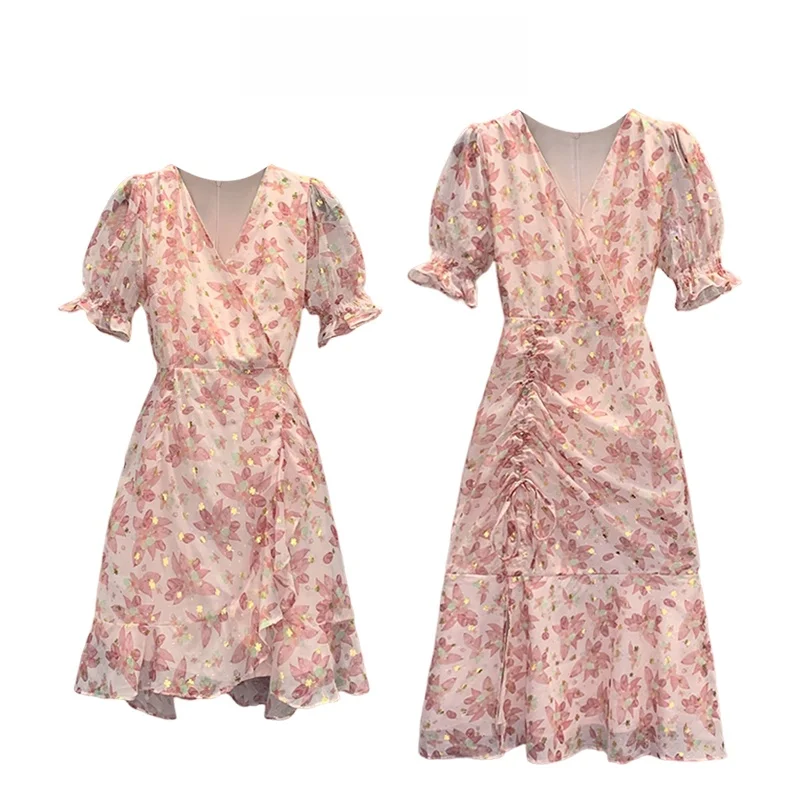 plus Size Floral Chiffon Summer Dress Women's Fish Tail Skirt Stylish Slimming High Waist A-Line Korean Style Casual Dress
plus Size Floral Chiffon Summer Dress Women's Fish Tail Skirt Stylish Slimming High Waist A-Line Korean Style Casual Dress