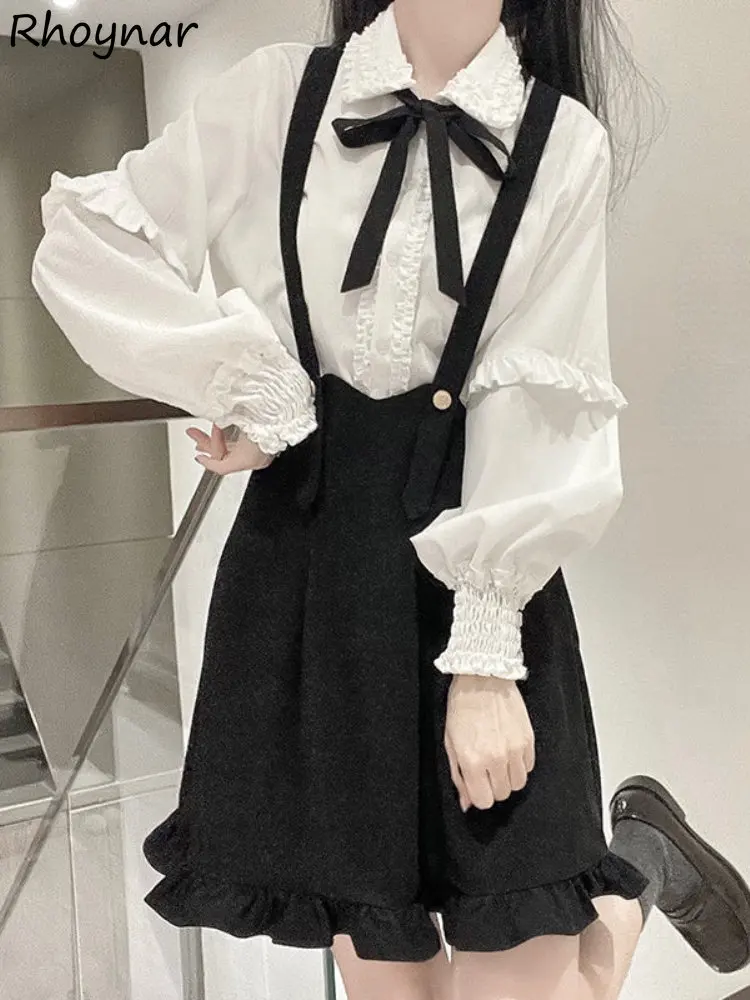 Sets Women Autumn Schoolgirl Chic Light Soft Harajuku Preppy Style Casual Shirt and Dress Sweet Feminine Hipster Dating Ulzzang
Sets Women Autumn Schoolgirl Chic Light Soft Harajuku Preppy Style Casual Shirt and Dress Sweet Feminine Hipster Dating Ulzzang