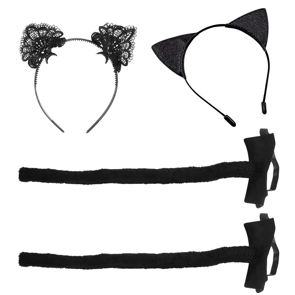 4Pcs Cat Ear Headband Animal Tail Combo Sturdy Safe Comfortable for Cosplay Halloween Theme Party Entertainment Gift for Her
4Pcs Cat Ear Headband Animal Tail Combo Sturdy Safe Comfortable for Cosplay Halloween Theme Party Entertainment Gift for Her