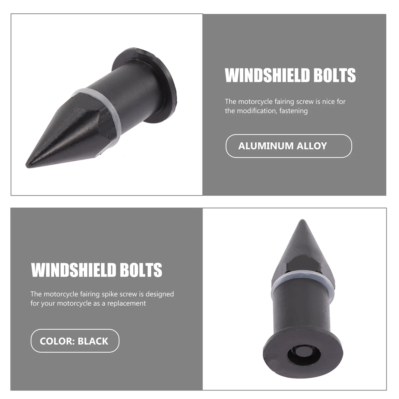 10Pcs Motorcycle Windshield Bolts Aluminum 5Mm Spike Screws Universal for Scooter Fairing Mounting Reinforcement
10Pcs Motorcycle Windshield Bolts Aluminum 5Mm Spike Screws Universal for Scooter Fairing Mounting Reinforcement