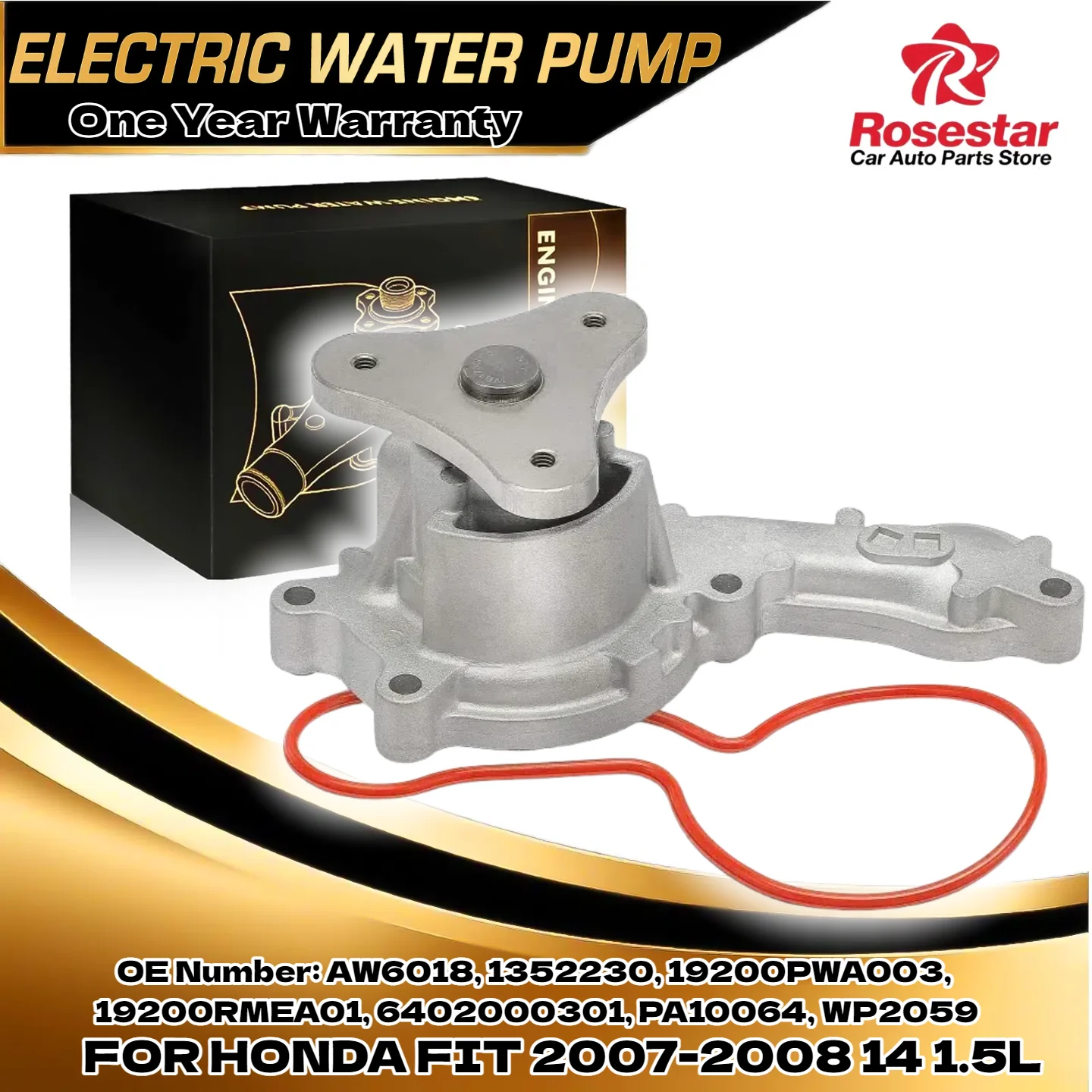 Replacement Engine Water Pump for 2007-2008 Honda Fit L4 1.5L | Part Numbers 1352230 6402000301 AW6018 
Replacement Engine Water Pump for 2007-2008 Honda Fit L4 1.5L | Part Numbers 1352230 6402000301 AW6018