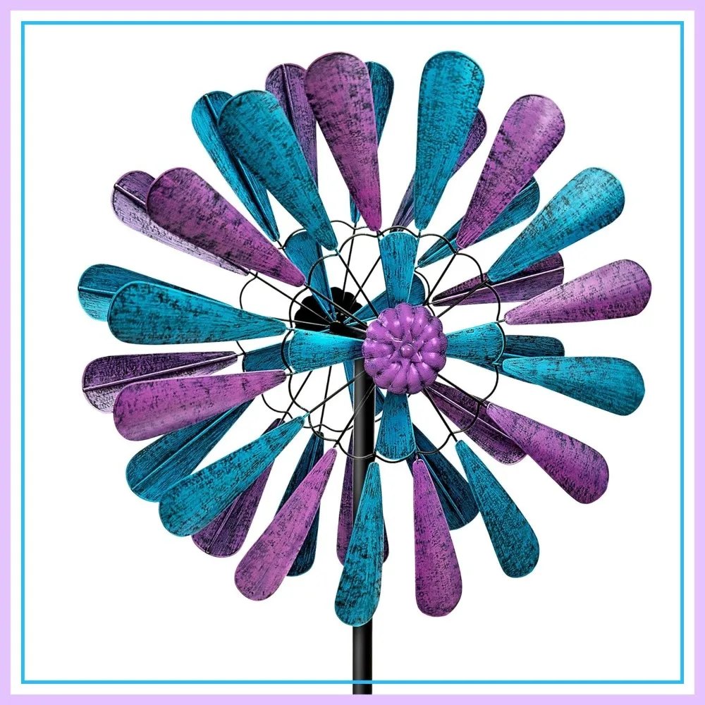 84in Large Metal Wind Spinner for Yard Garden Outdoor, Dual Direction Kinetic Windmill Sculpture, 22in Dia
84in Large Metal Wind Spinner for Yard Garden Outdoor, Dual Direction Kinetic Windmill Sculpture, 22in Dia