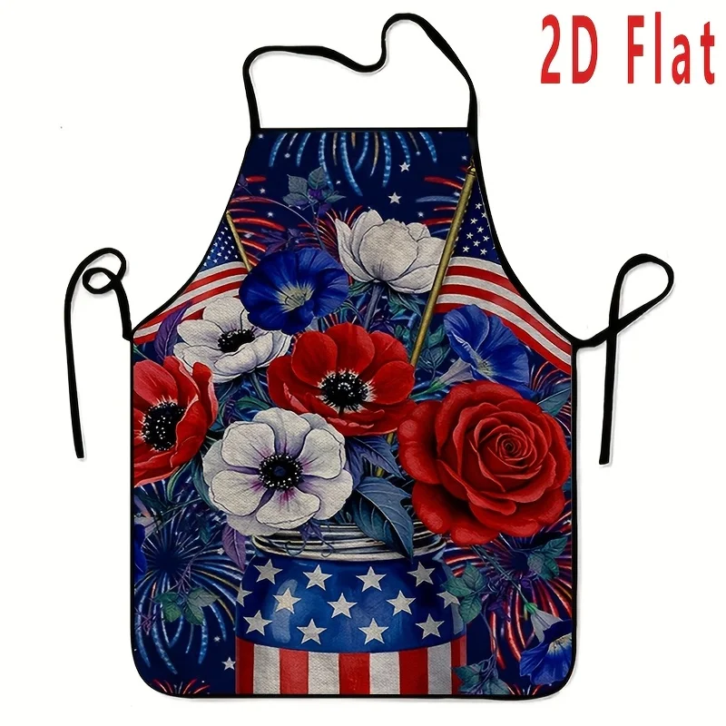 1Pc Stars and Stripes Fireworks Bouquet Pattern Apron, 2D Flat Printing 60x80cm Fashion Home Workwear, Cooking Kitchen Apron, Durable BBQ Apron, Washable Reusable Kitchen Items for Home Work Apron, Party Apron, Suitable for Kitchen and Restaurant,
1Pc Stars and Stripes Fireworks Bouquet Pattern Apron, 2D Flat Printing 60x80cm Fashion Home Workwear, Cooking Kitchen Apron, Durable BBQ Apron, Washable Reusable Kitchen Items for Home Work Apron, Party Apron, Suitable for Kitchen and Restaurant,