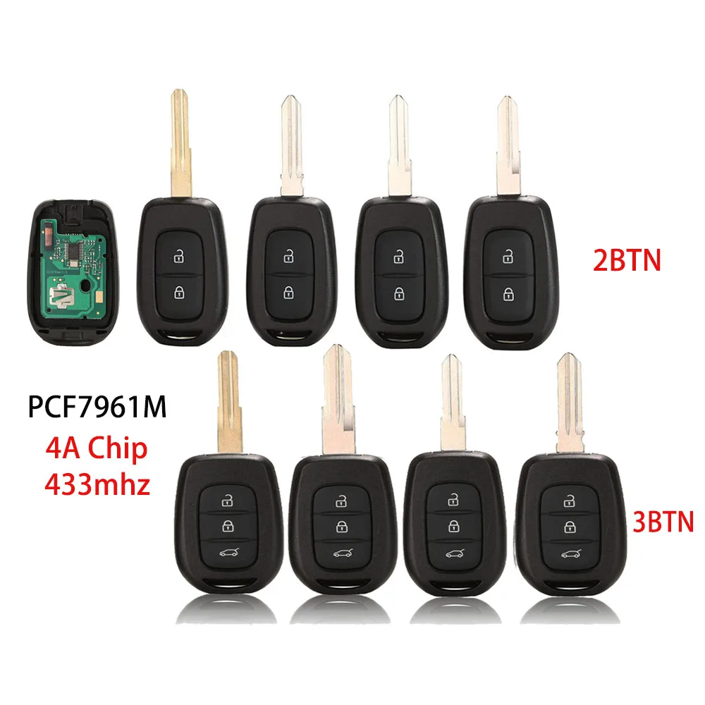 jingyuqin Remote Car Key For Renault Sandero Dacia Logan Lodgy Dokker Duster 433MHz With Chip PCF7961M HITAG AES Blade
jingyuqin Remote Car Key For Renault Sandero Dacia Logan Lodgy Dokker Duster 433MHz With Chip PCF7961M HITAG AES Blade