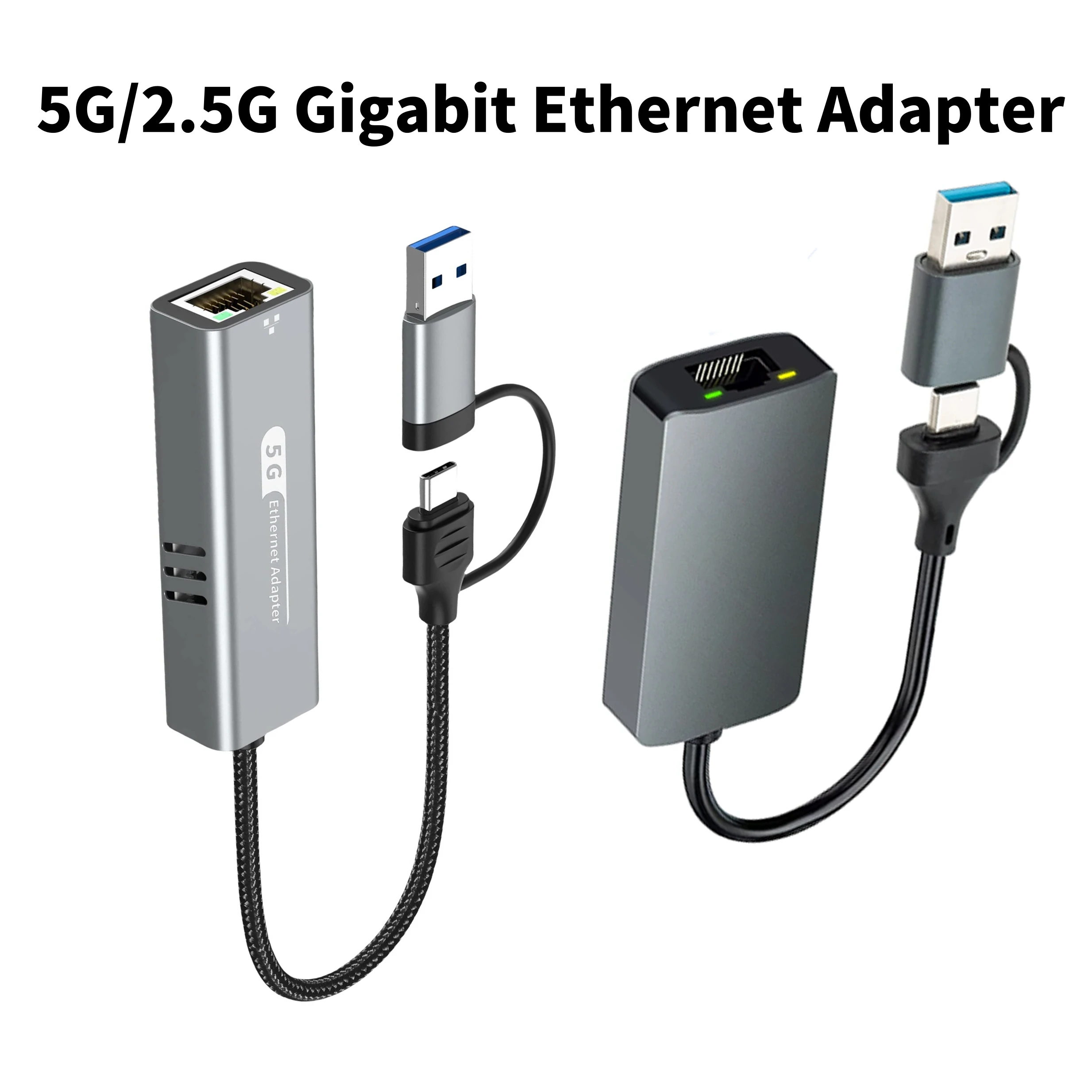 2.5GbE 5GbE Adapter IEEE 802.3bz External Wired Network Card for NAS Laptop PC Support 5000Mbs, 2500Mbps, 1000Mbps, 100Mbps
2.5GbE 5GbE Adapter IEEE 802.3bz External Wired Network Card for NAS Laptop PC Support 5000Mbs, 2500Mbps, 1000Mbps, 100Mbps