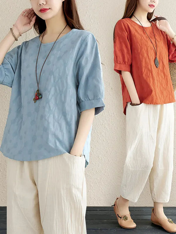 Slimming Effectiveness Cotton Linen Harlan Pants Short Sleeve Embroidered Top Bottoms Set plus Size Women's Fashion Summer Ou...
Slimming Effectiveness Cotton Linen Harlan Pants Short Sleeve Embroidered Top Bottoms Set plus Size Women's Fashion Summer Ou...